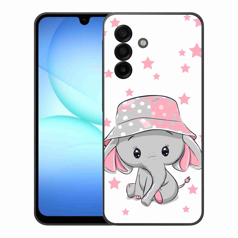 Gelový kryt mmCase na Samsung Galaxy A17 4G/5G - růžový slon