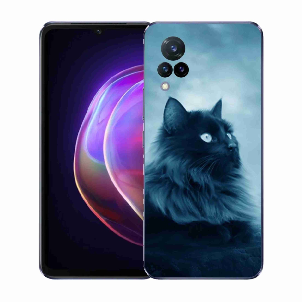 Gelový kryt mmCase na Vivo V21 4G/5G - černá kočka 1