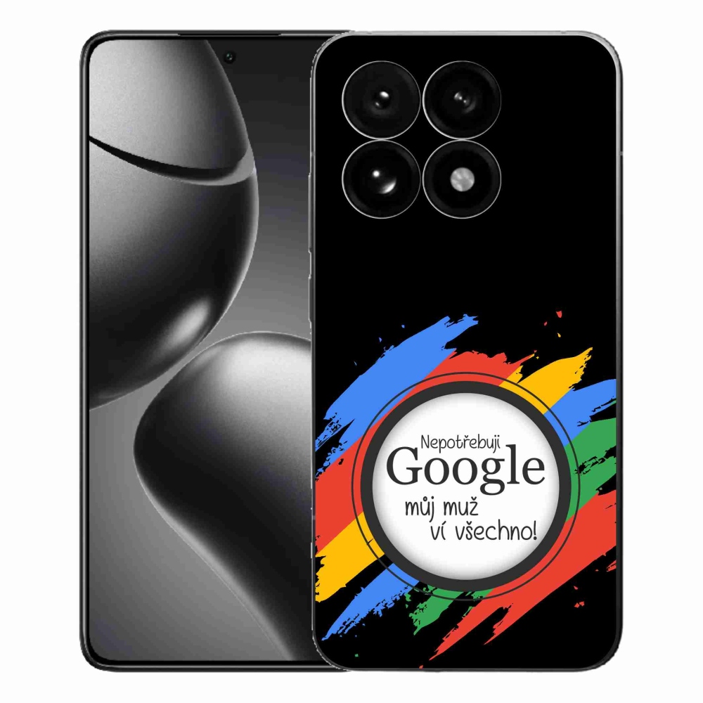 Gelový kryt mmCase na Xiaomi 15T - muž ví všechno černé pozadí
