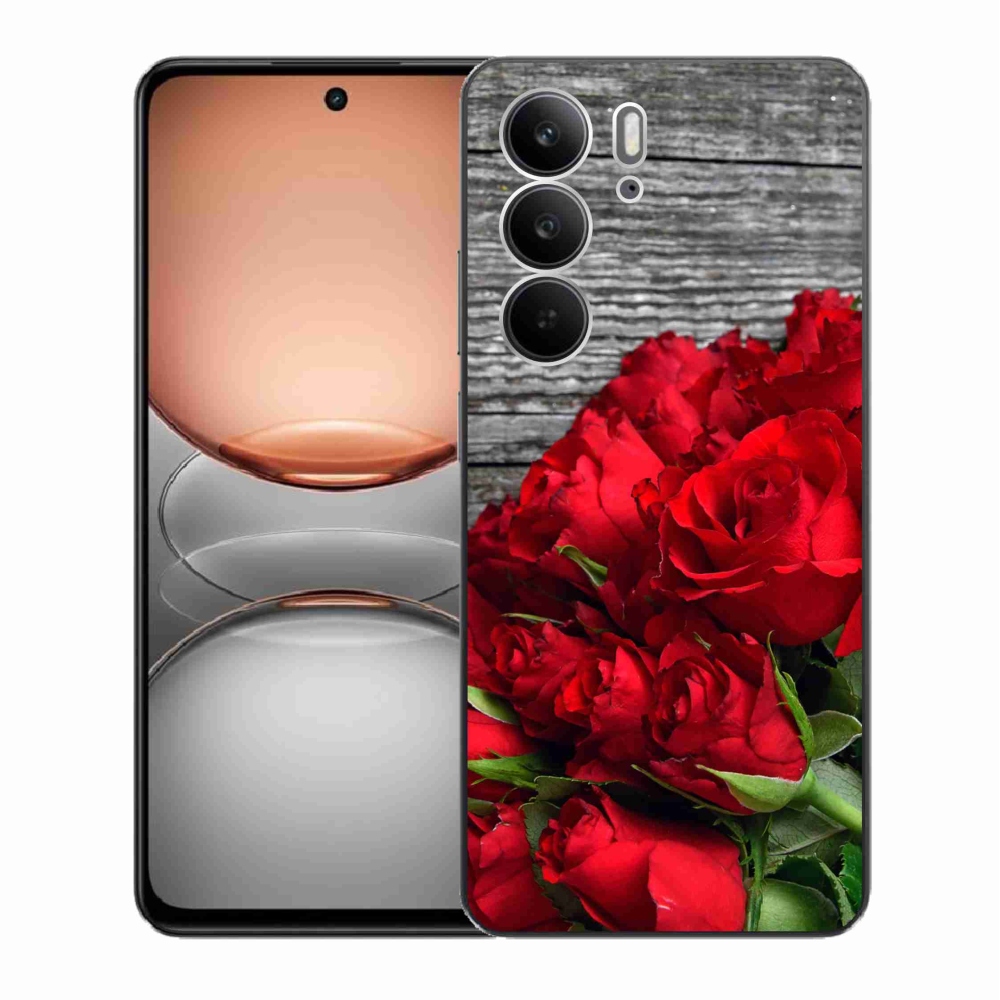 Gelový kryt mmCase na Realme C75 - červené růže