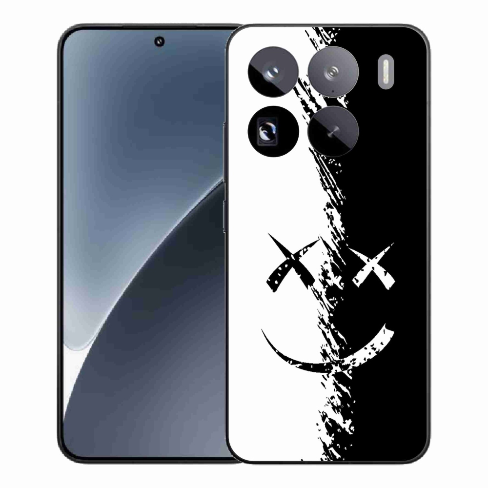 Gelový kryt mmCase na Xiaomi 15 Pro - černobílý smajlík