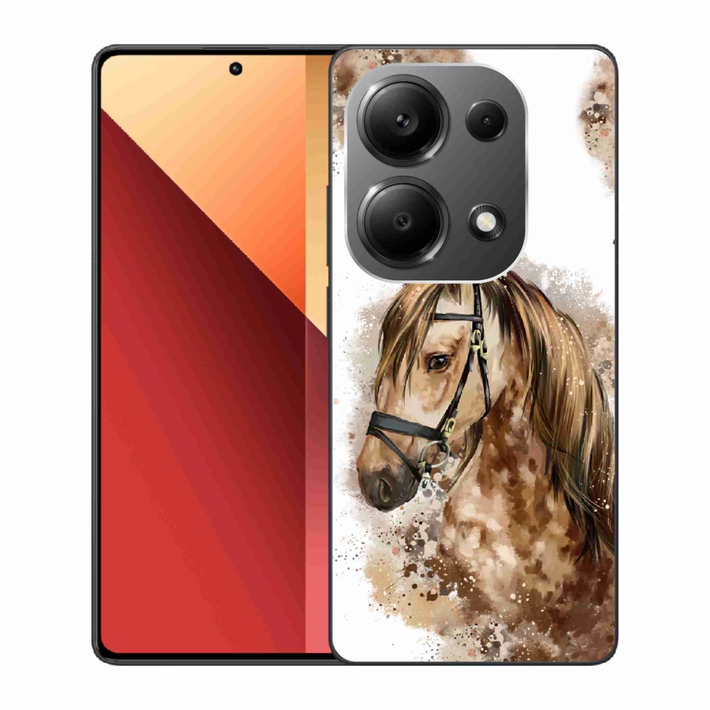 Gelový kryt mmCase na Xiaomi Redmi Note 13 Pro 4G/Poco M6 Pro - hnědý kreslený kůň