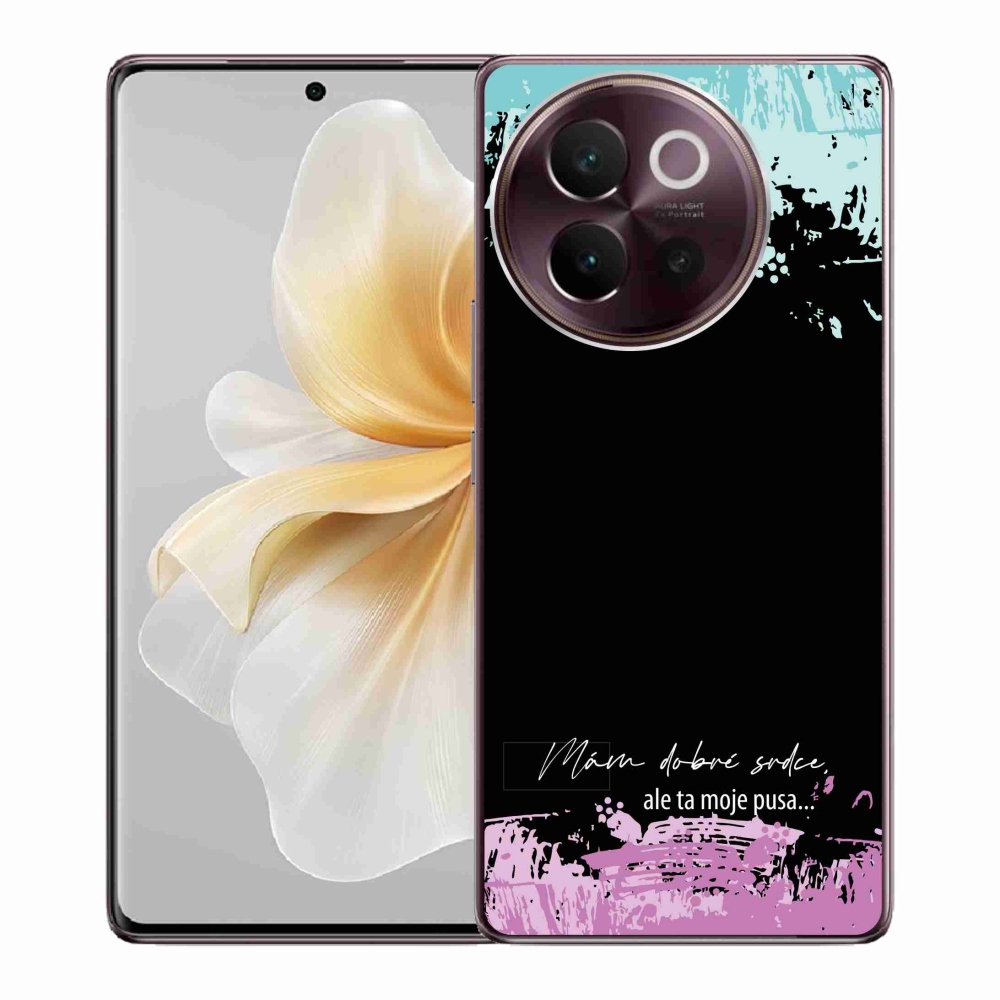 Gelový kryt mmCase na Vivo V40 Lite 5G - vtipný text 3 černé pozadí