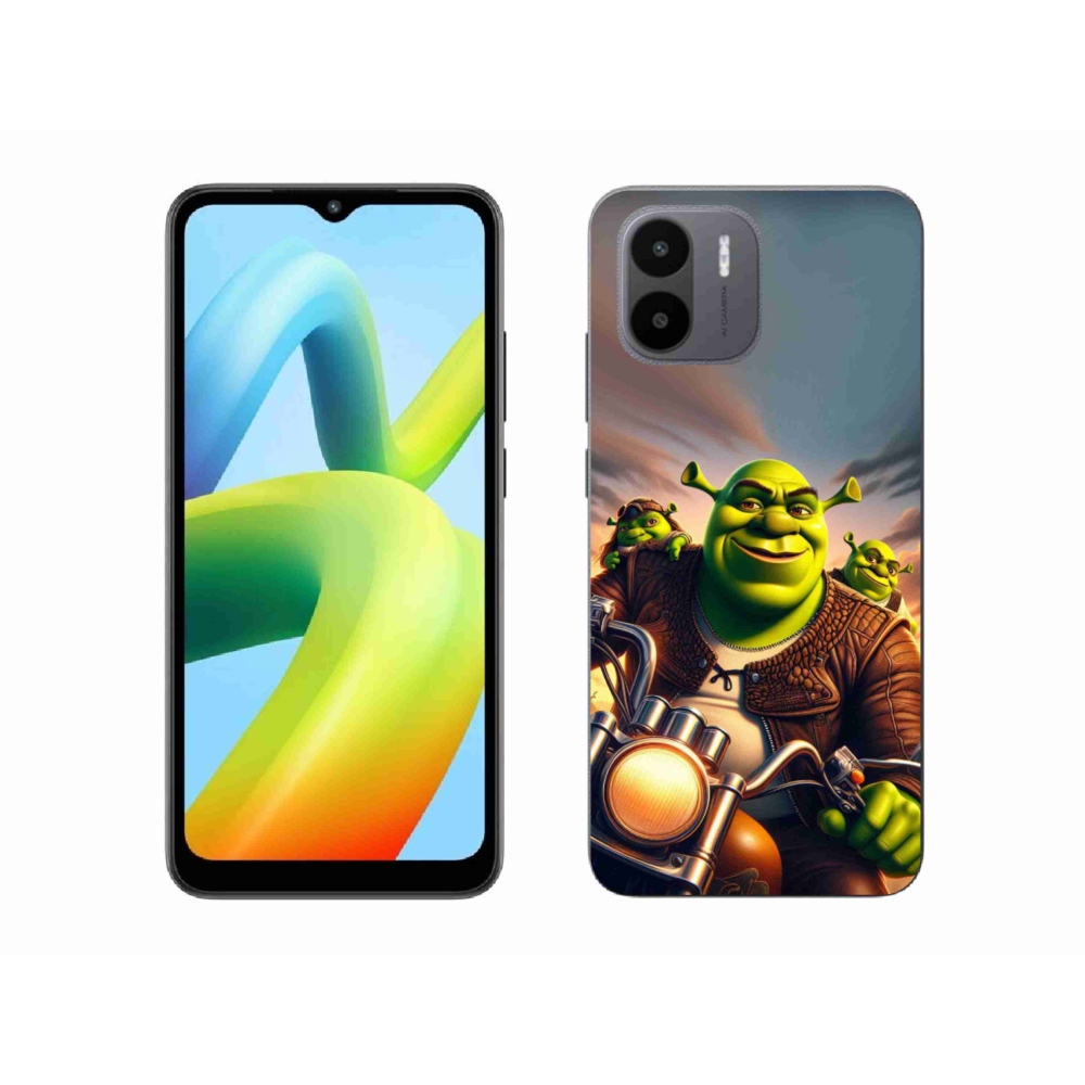 Gelový kryt mmCase na Xiaomi Redmi A1 - shrek na motorce
