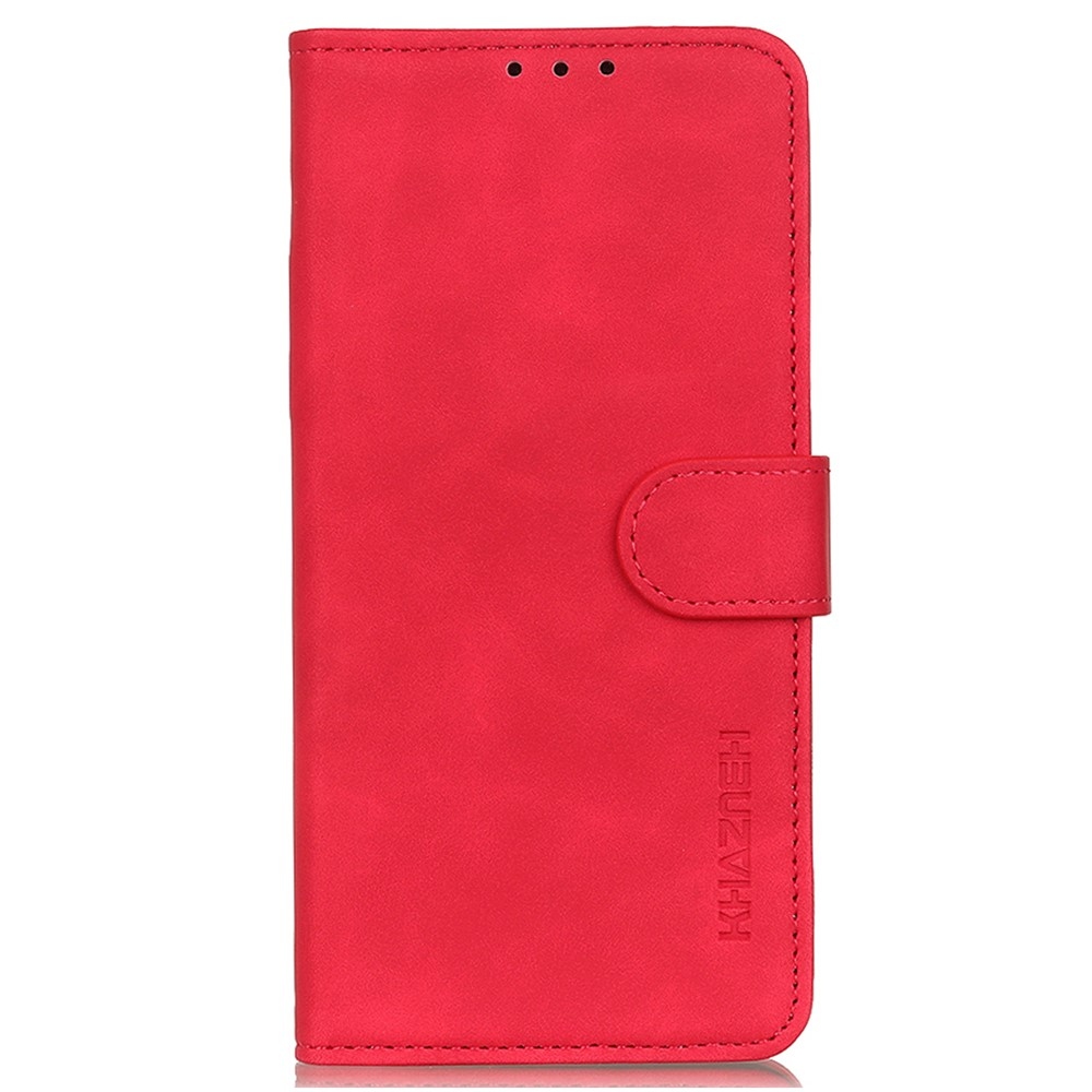 KHAZ knížkové pouzdro na Xiaomi Redmi Note 14 - červené