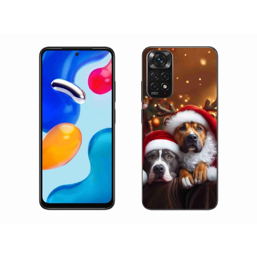 Gelový kryt mmCase na Xiaomi Redmi Note 11S 4G - vánoční psi