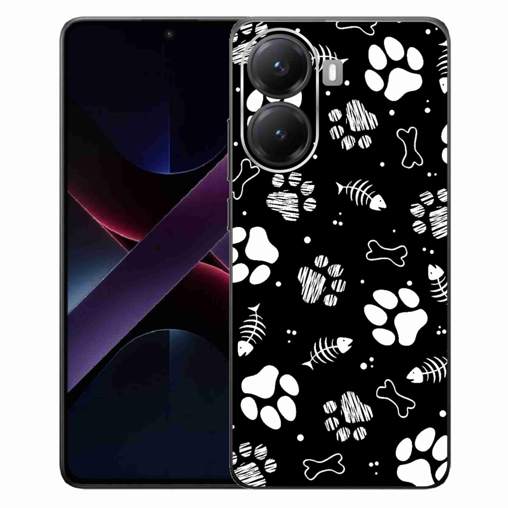 Gelový kryt mmCase na Xiaomi Poco X7 Pro 5G - psí tlapky