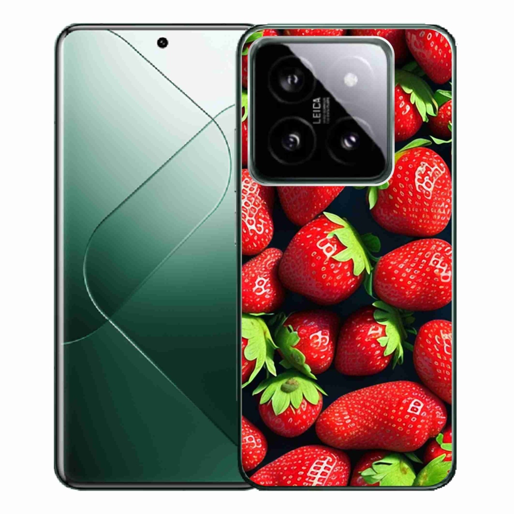 Gelový kryt mmCase na Xiaomi 14 Pro - jahody
