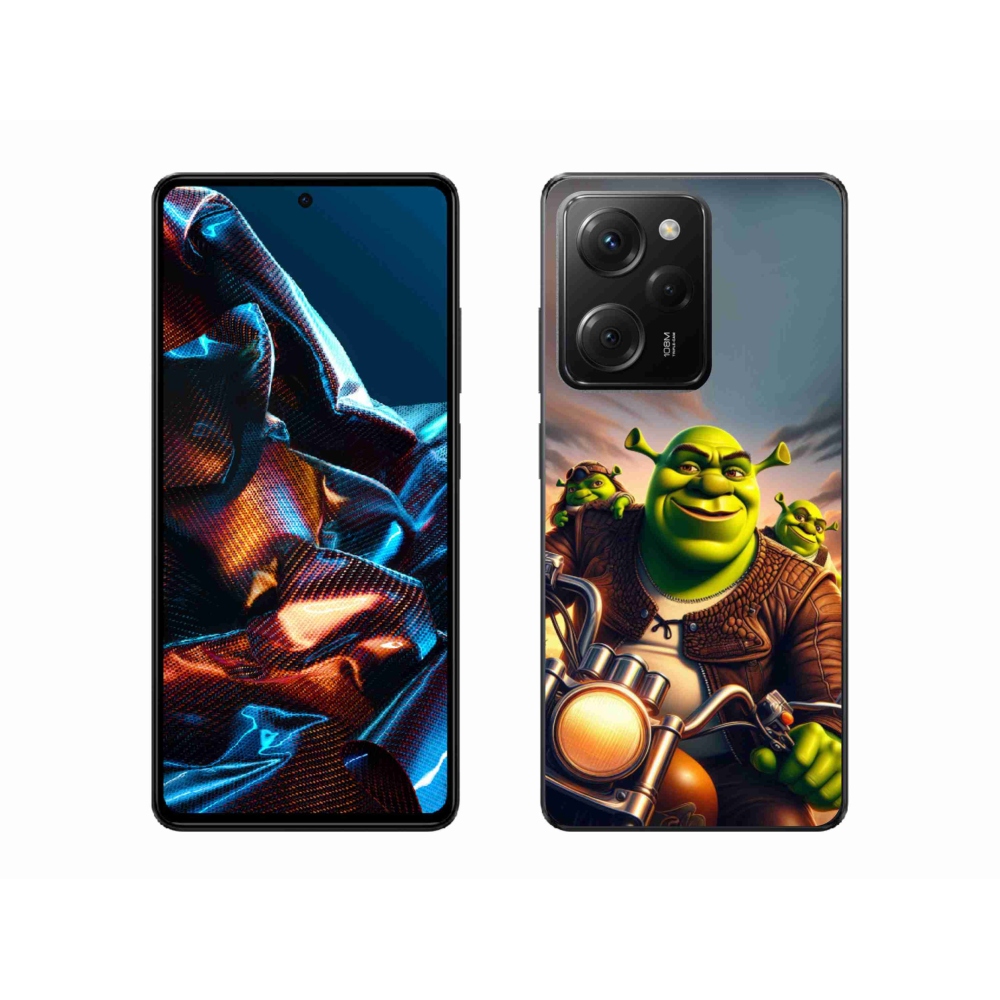 Gelový kryt mmCase na Xiaomi Poco X5 Pro 5G - shrek na motorce