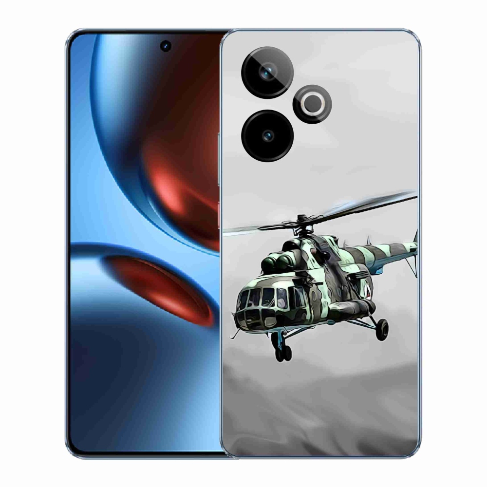 Gelový kryt mmCase na Realme GT 7 5G/GT 7T 5G - vojenský vrtulník