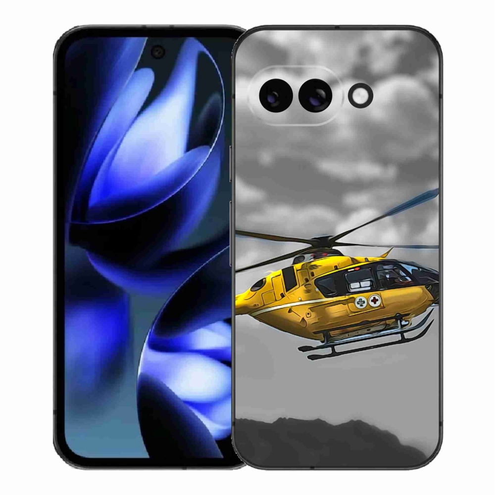 Gelový kryt mmCase na Google Pixel 9a - žlutá helikoptéra