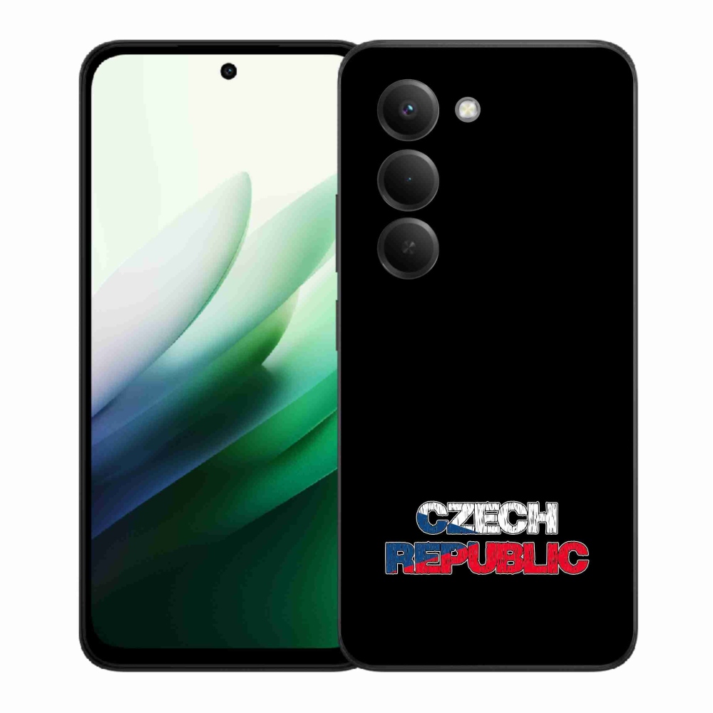 Gelový kryt mmCase na Xiaomi Redmi 15 5G (169mm) - Czech Republic černé pozadí