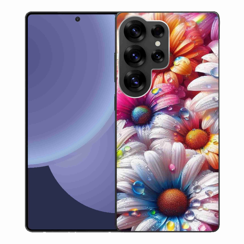 Gelový kryt mmCase na Samsung Galaxy S25 Ultra - barevné kopretiny
