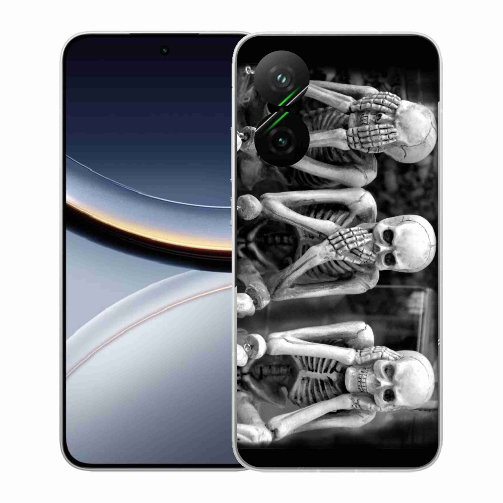 Gelový kryt mmCase na Xiaomi Poco F7 5G - kostlivci