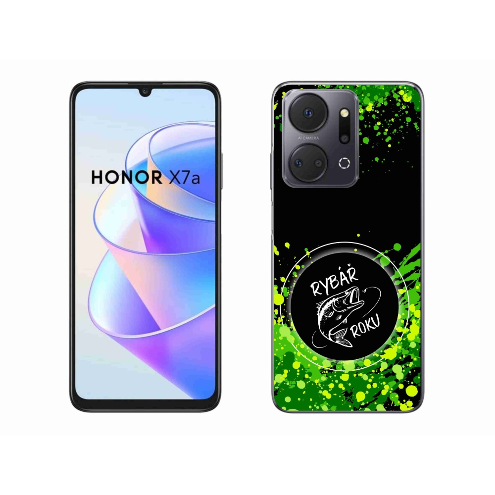 Gelový kryt mmCase na Honor X7a - rybář roku černé pozadí