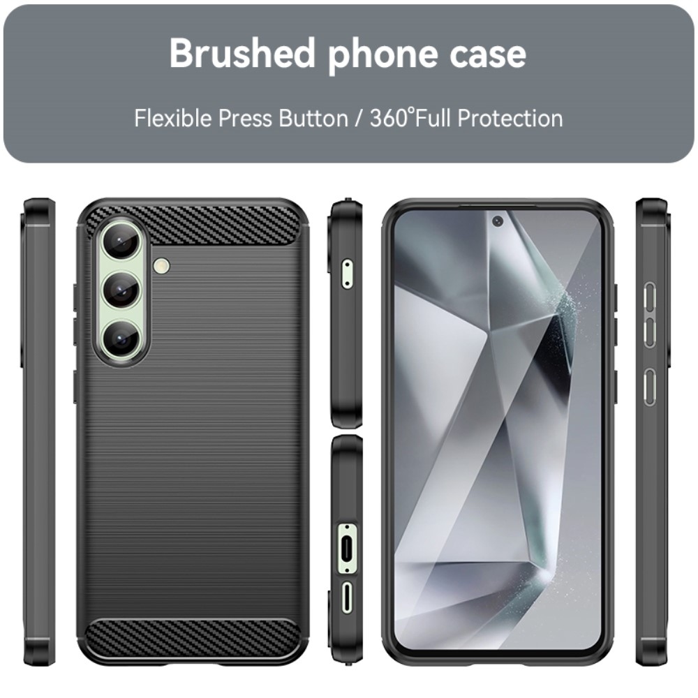 Carbon odolný gelový obal na Samsung Galaxy S24 FE - černý