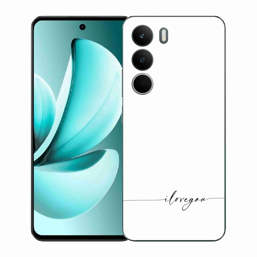 Gelový kryt mmCase na Realme C71 - I love you bílé pozadí