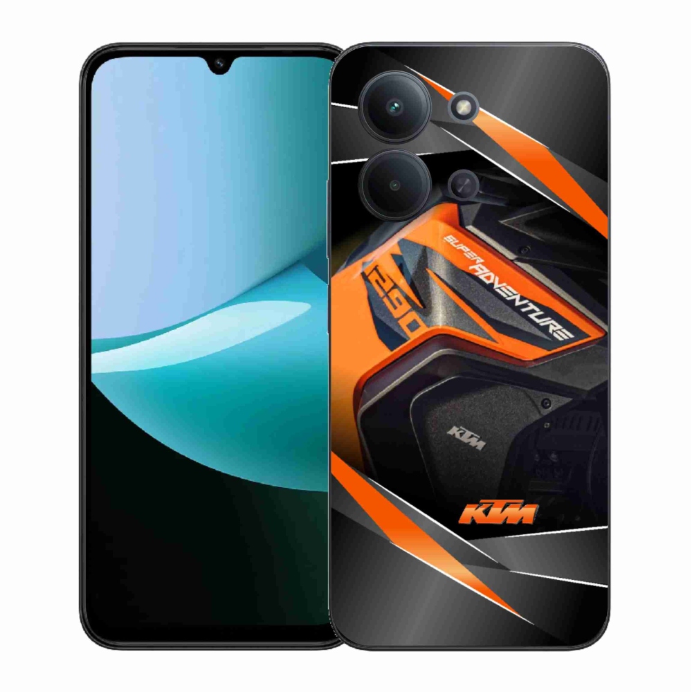 Gelový kryt mmCase na Xiaomi Redmi 15C 4G (171mm)/Poco C85 4G (171mm) - motorka ktm