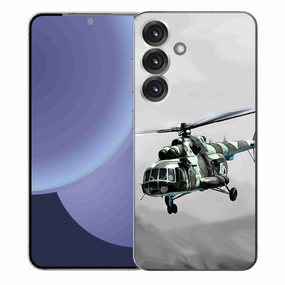 Gelový kryt mmCase na Samsung Galaxy S25+ - vojenský vrtulník