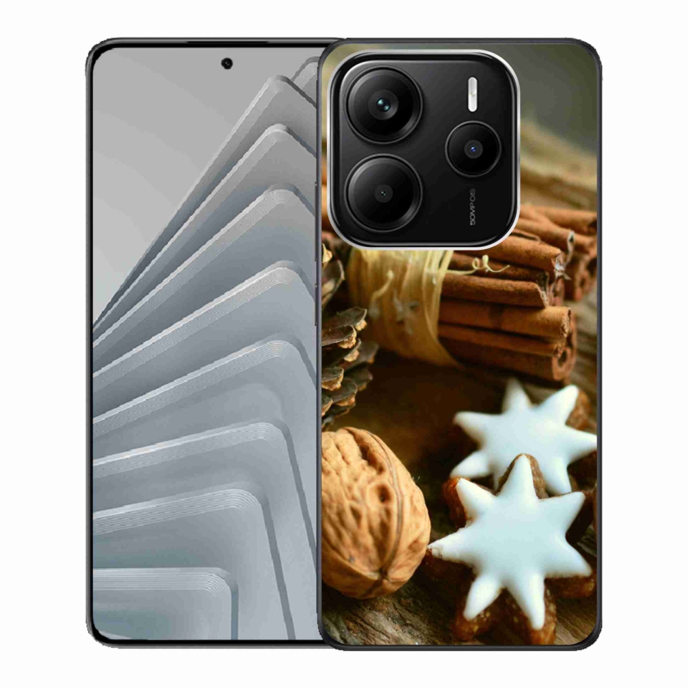 Gelový kryt mmCase na Xiaomi Redmi Note 14 5G - skořice a perníčky