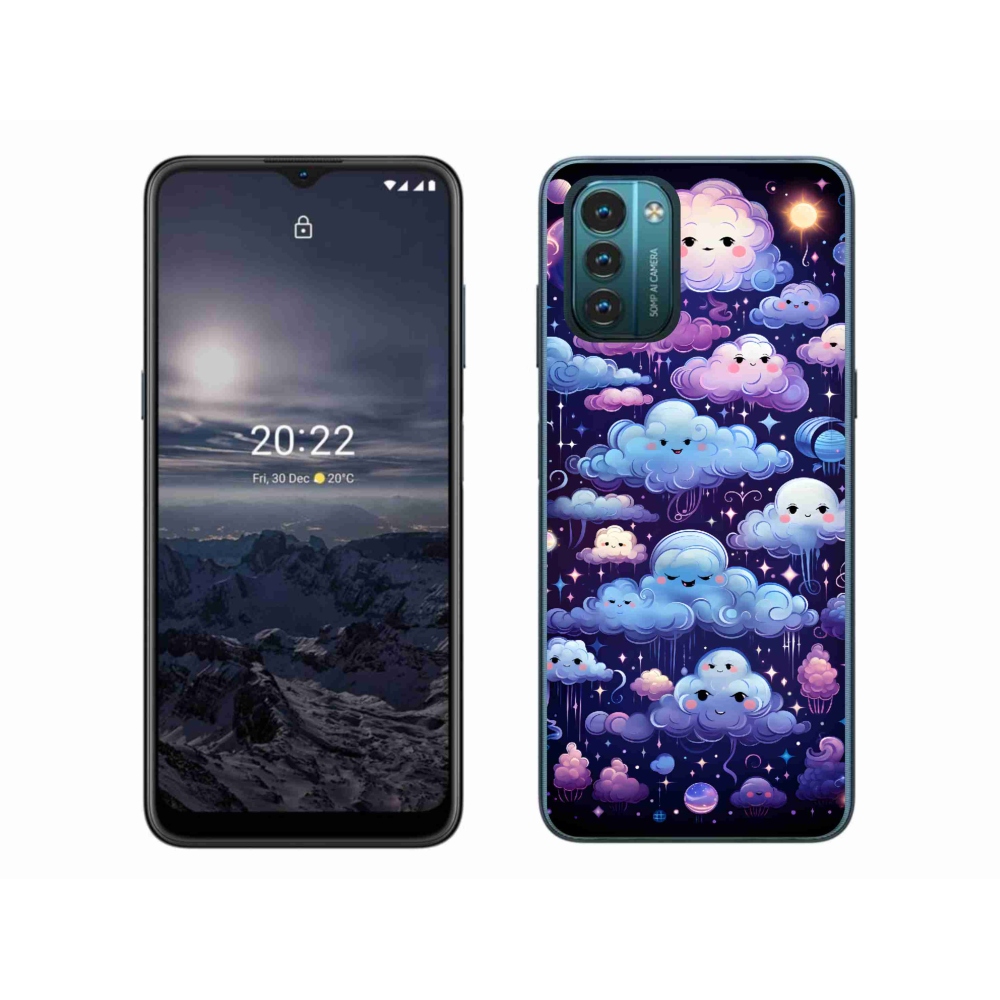 Gelový kryt mmCase na Nokia G11/G21 - mráčky