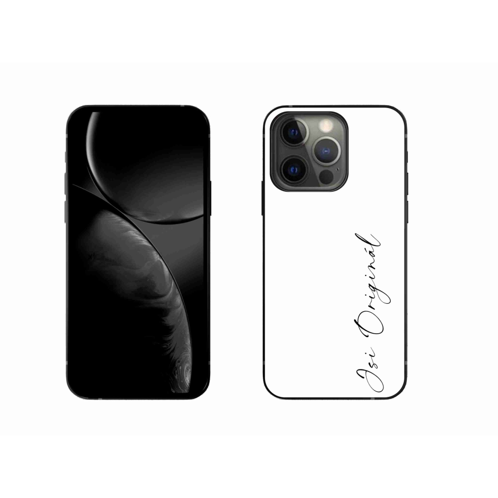 Gelový kryt mmCase na iPhone 13 Pro 6.1 - jsi originál bílé pozadí