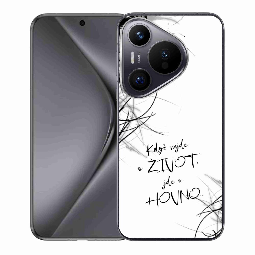 Gelový kryt mmCase na Huawei Pura 70 - vtipný text 16 bílé pozadí