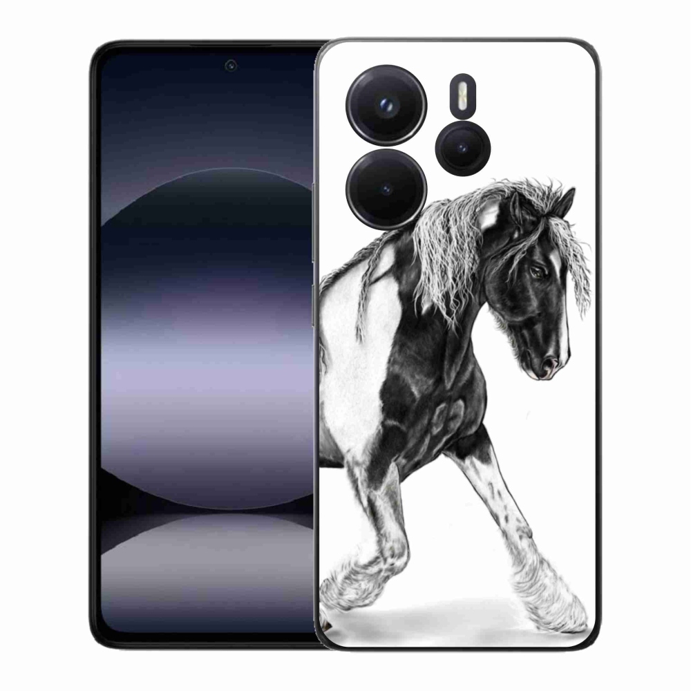 Gelový kryt mmCase na Xiaomi Redmi Note 14 - kůň