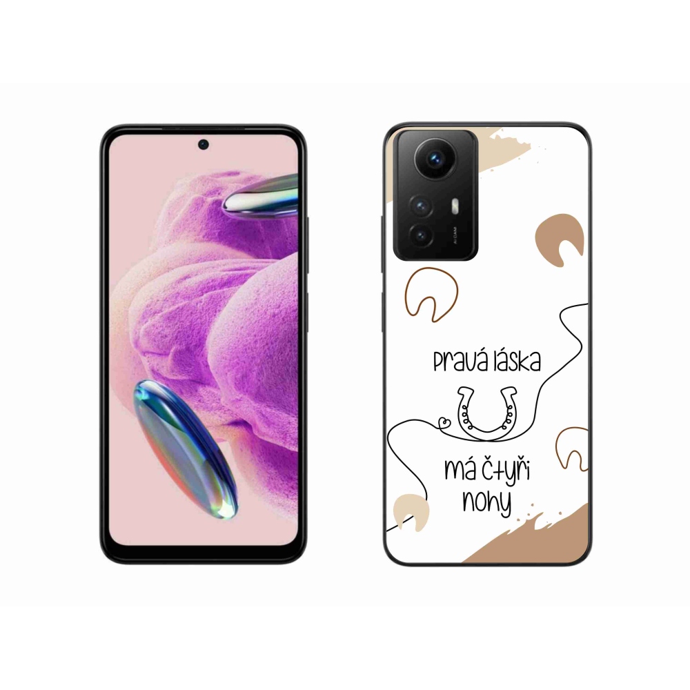 Gelový kryt mmCase na Xiaomi Redmi Note 12S - koňský motiv bílé pozadí