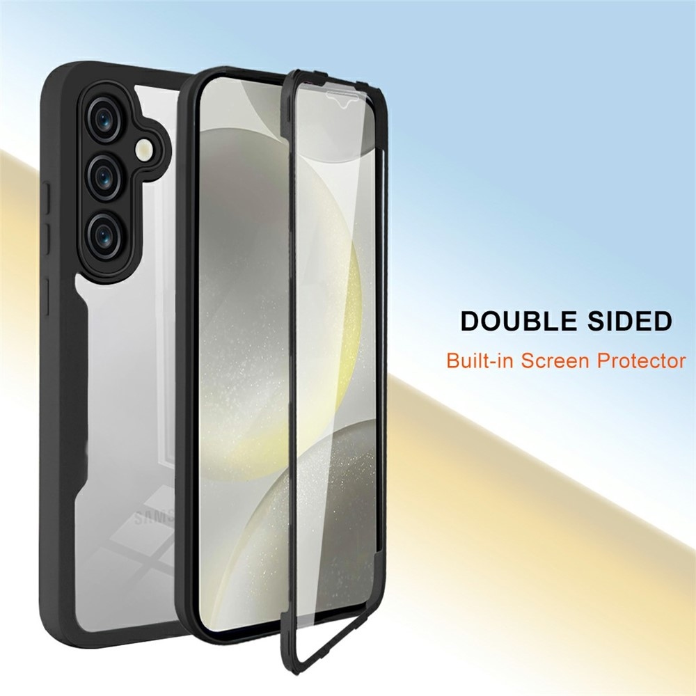 Acryl gelový obal s rámečkem pro ochranou displeje na Samsung Galaxy S25 FE - černý