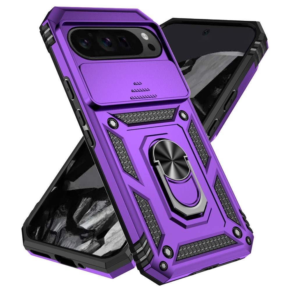 Ring odolný kryt na Google Pixel 10 Pro XL/Pixel 9 Pro XL - fialový