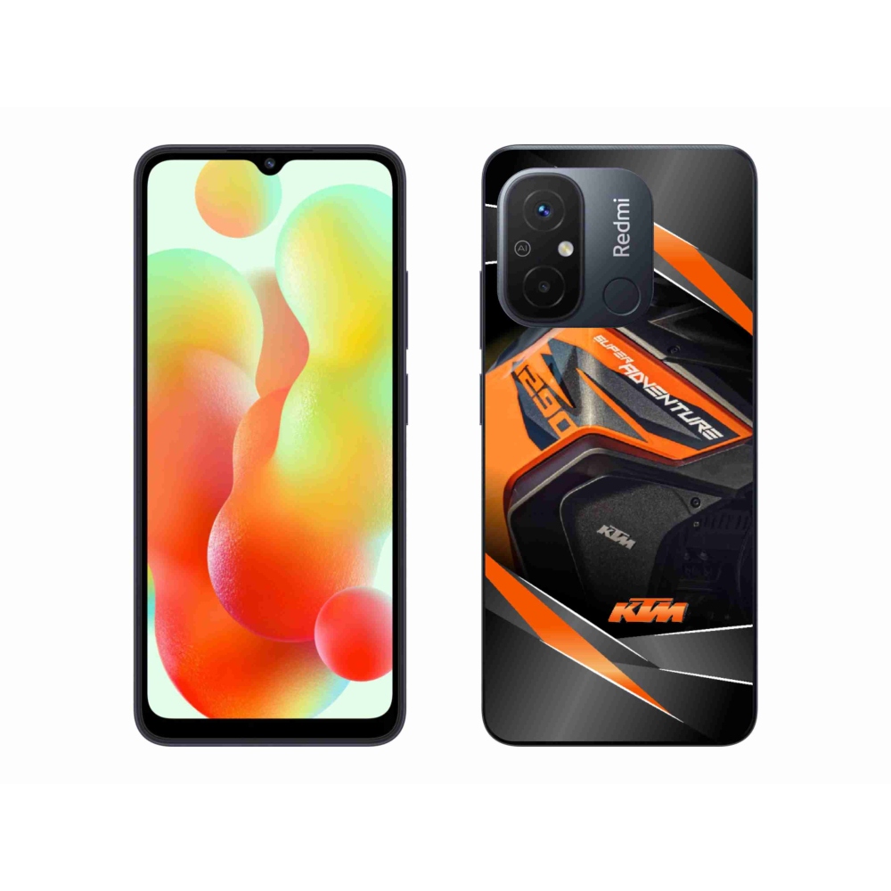 Gelový kryt mmCase na Xiaomi Redmi 12C - motorka ktm