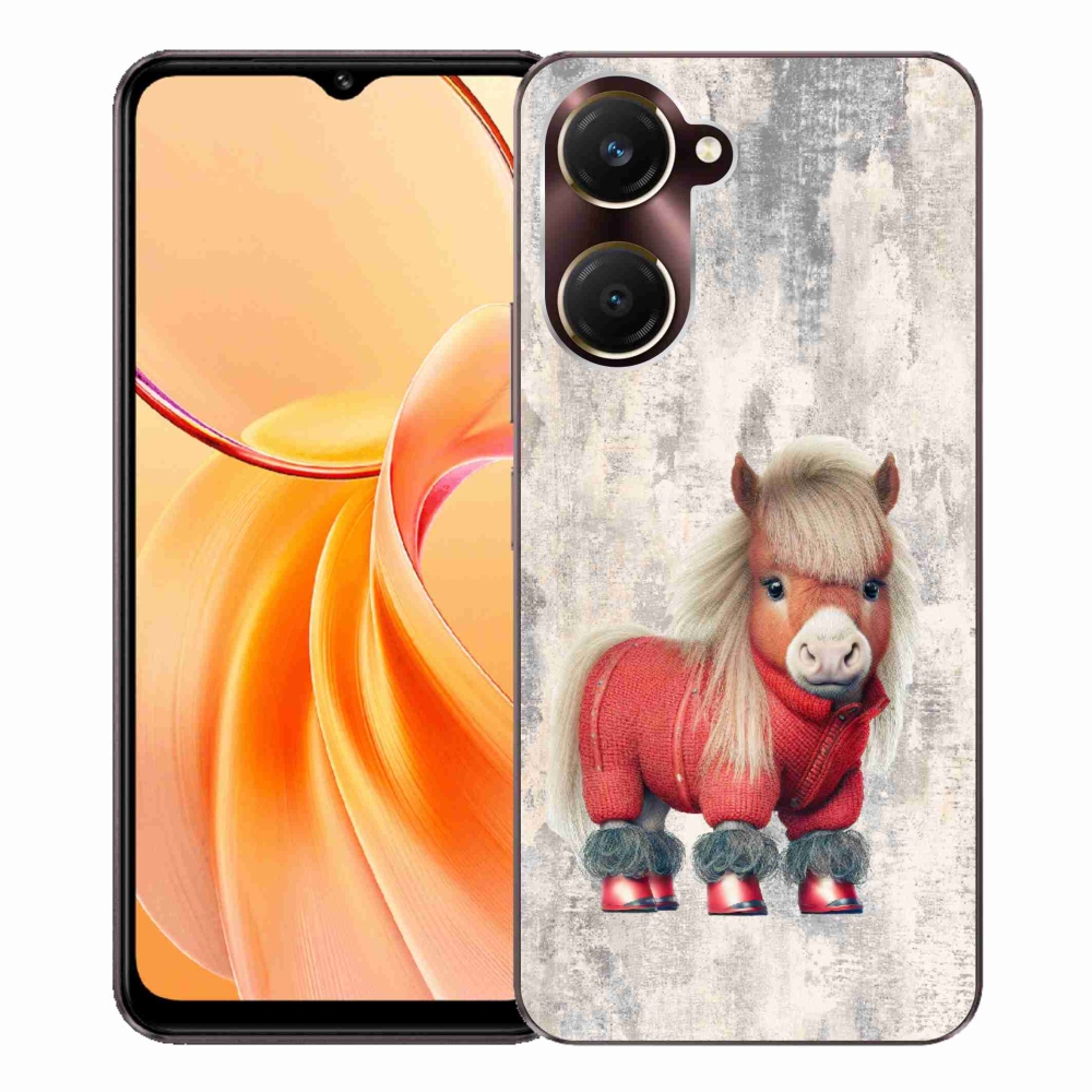 Gelový kryt mmCase na Vivo Y28s 5G - poník ve svetru