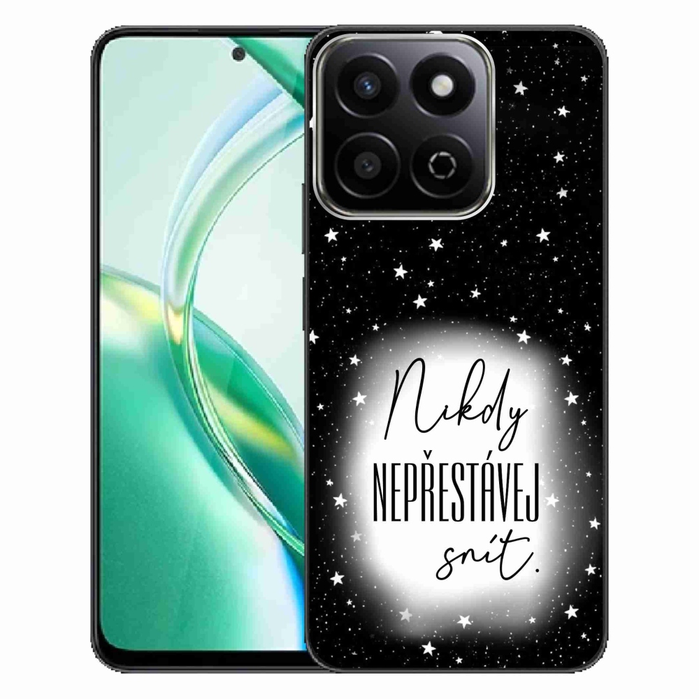 Gelový kryt mmCase na Honor 200 Smart 5G - citát 1 bíločerné pozadí