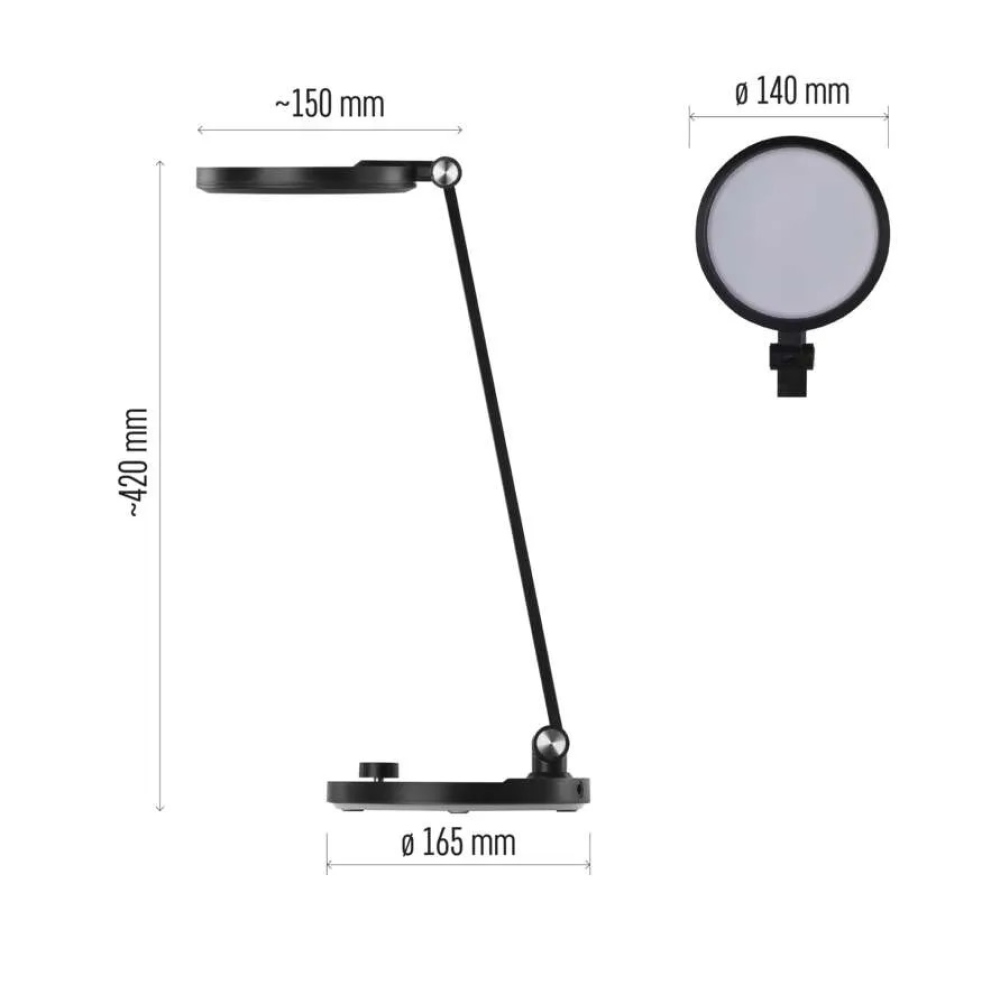 LED stolní lampa CHARLES - černá