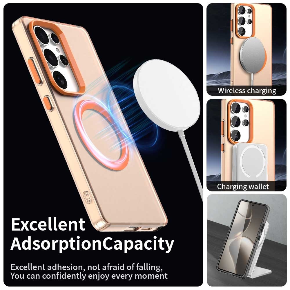Candy gelový obal s MagSafe na Samsung Galaxy S25 Ultra - oranžový