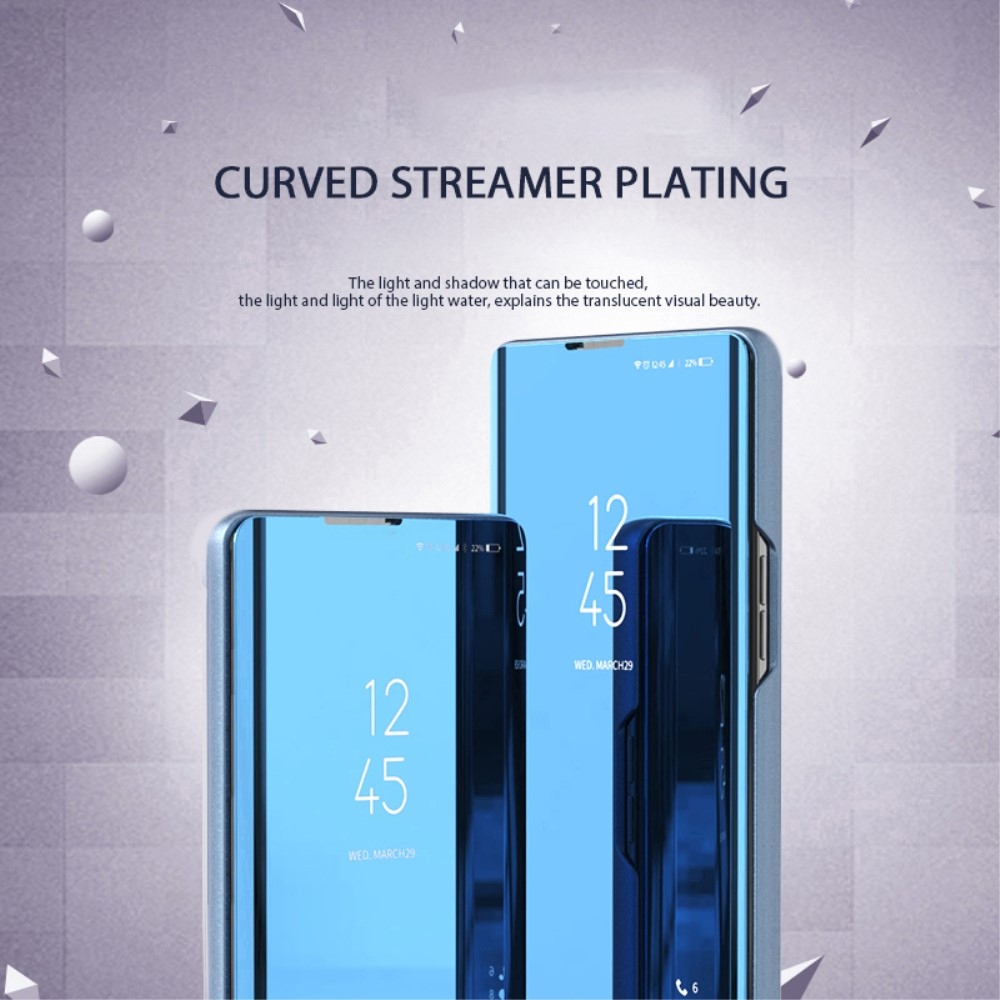 Clear zavírací kryt s matným předkem na Samsung Galaxy M55 5G - modrý