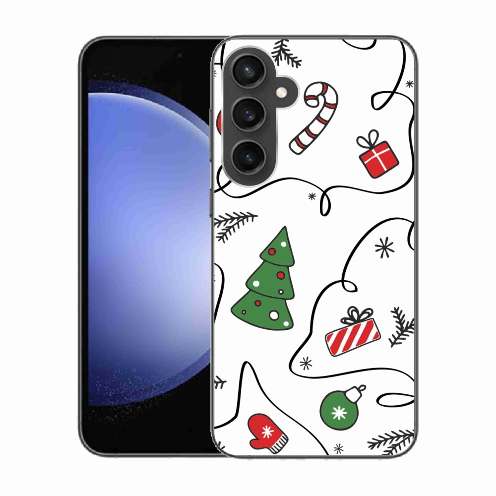 Gelový kryt mmCase na Samsung Galaxy S23 FE - vánoční motivy
