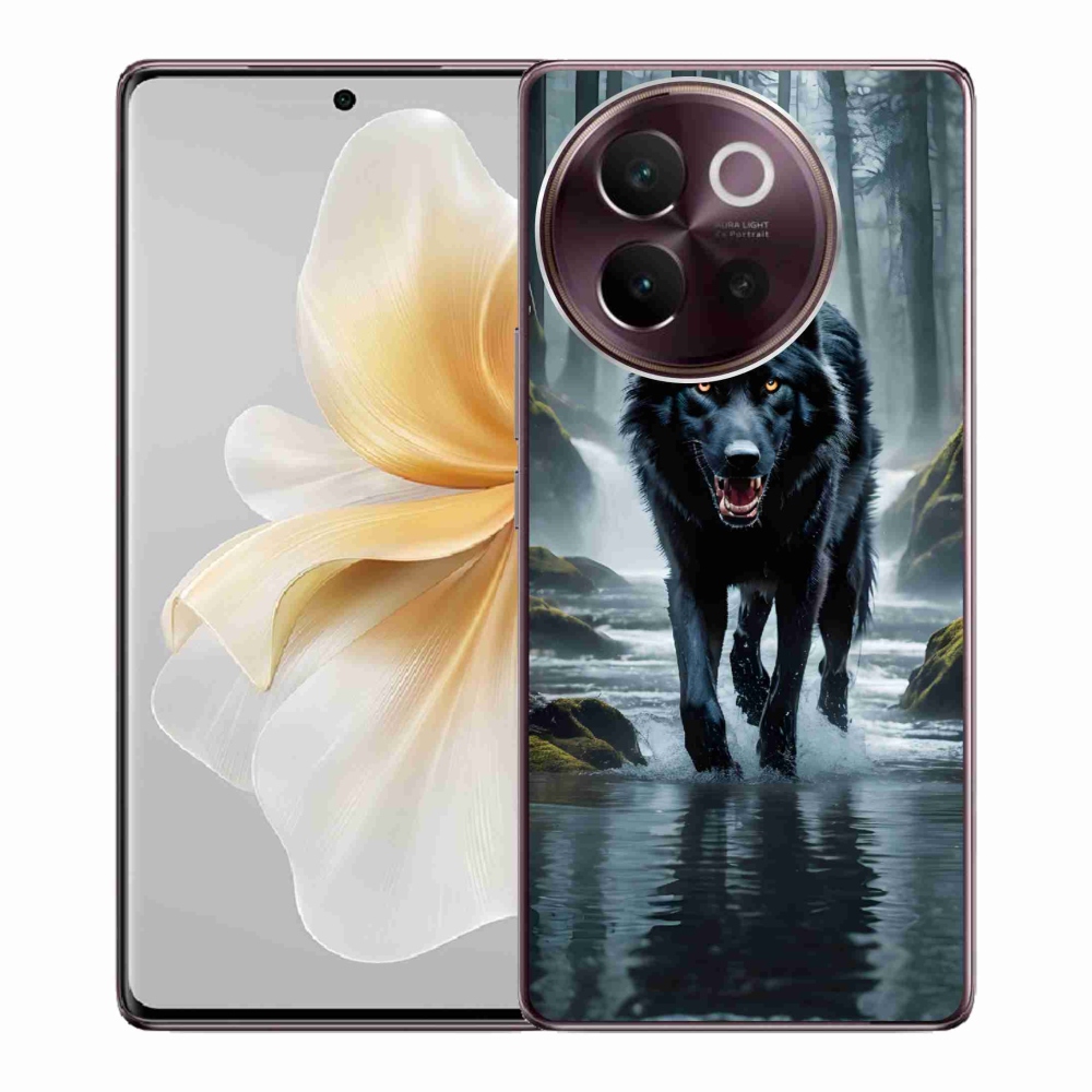 Gelový kryt mmCase na Vivo V40 Lite 5G - černý vlk
