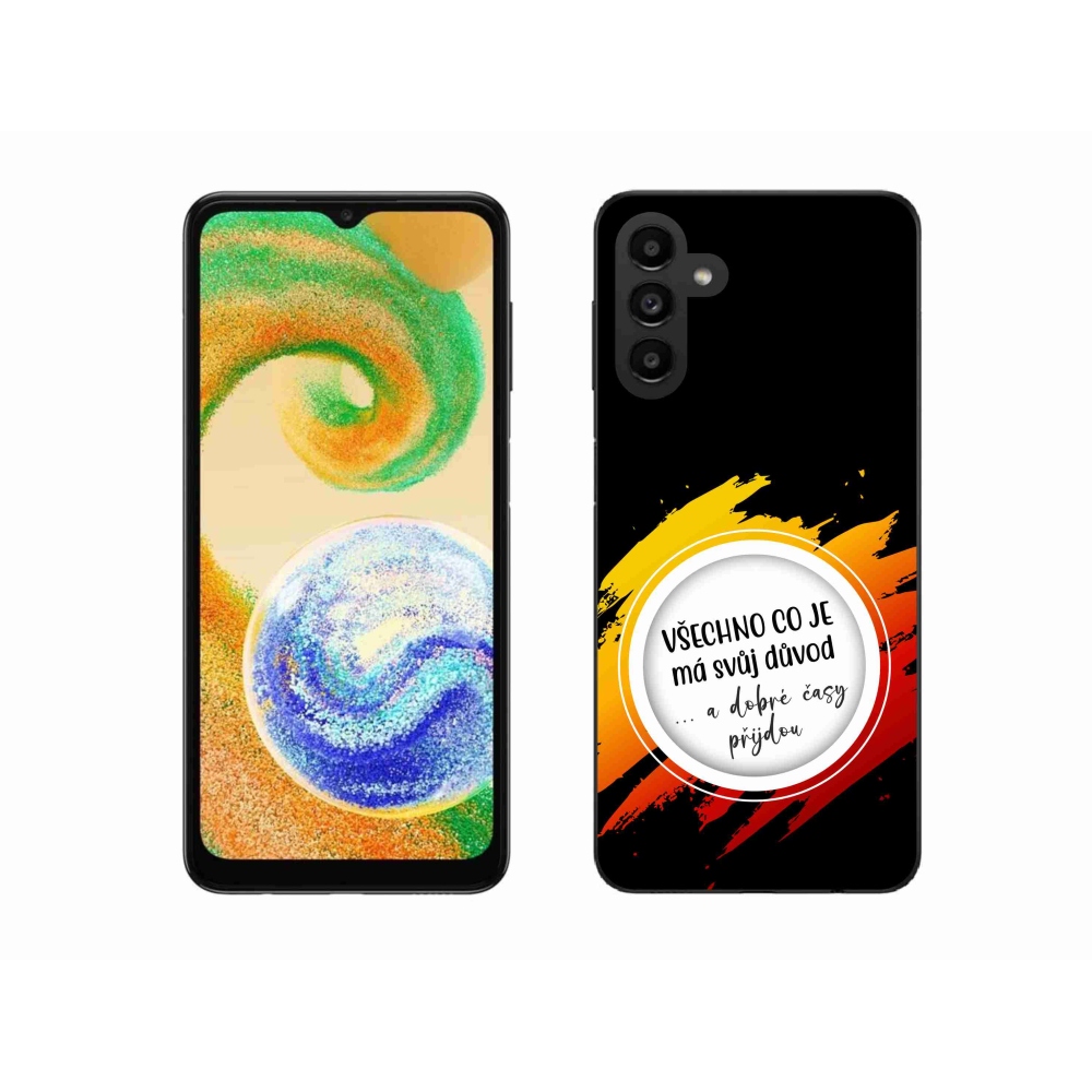Gelový kryt mmCase na Samsung Galaxy A04s (164.7x76.7x9.1mm) - citát 3 černé pozadí