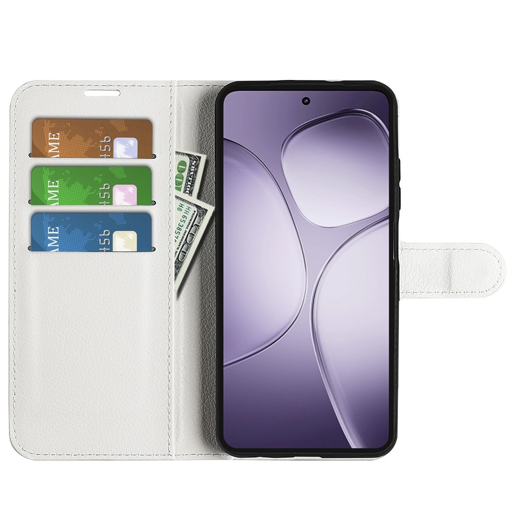 Litchi knížkové pouzdro na Xiaomi 14T Pro - bílé