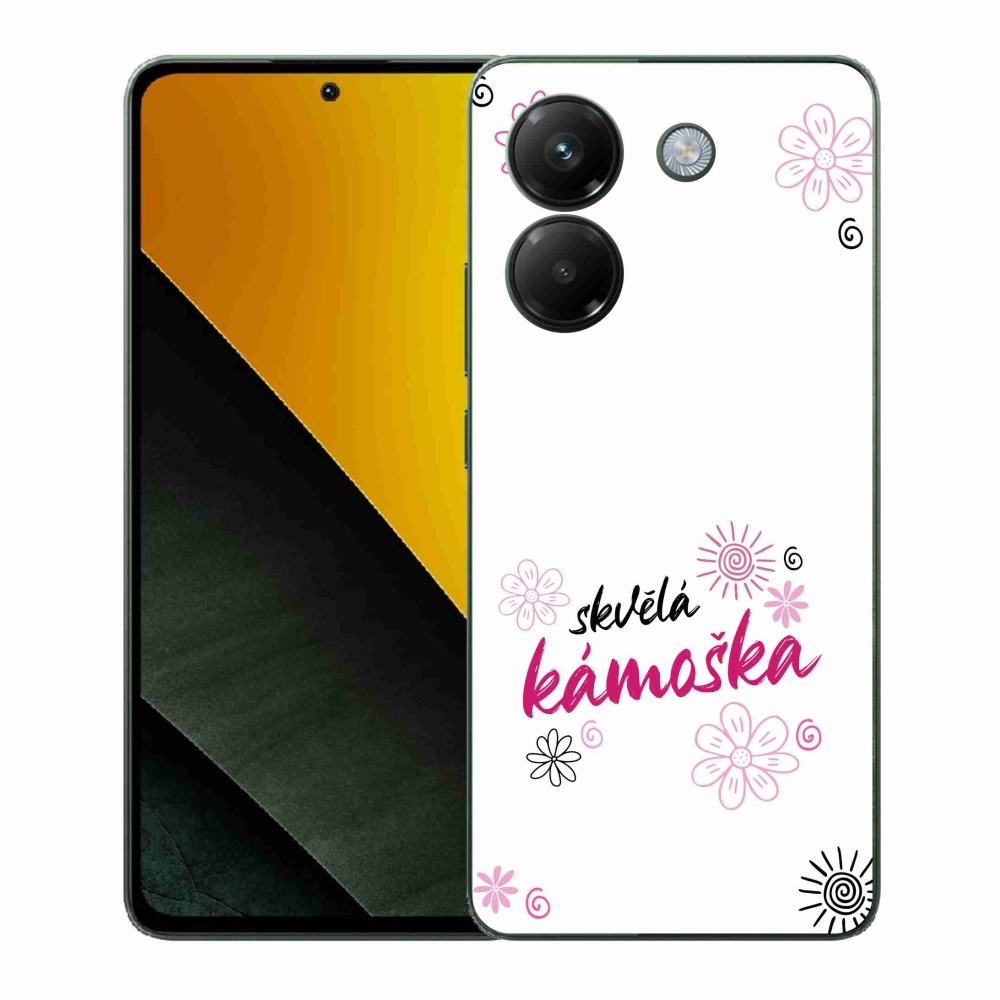 Gelový kryt mmCase na Xiaomi Poco M7 Pro 5G - skvělá kámoška bílé pozadí