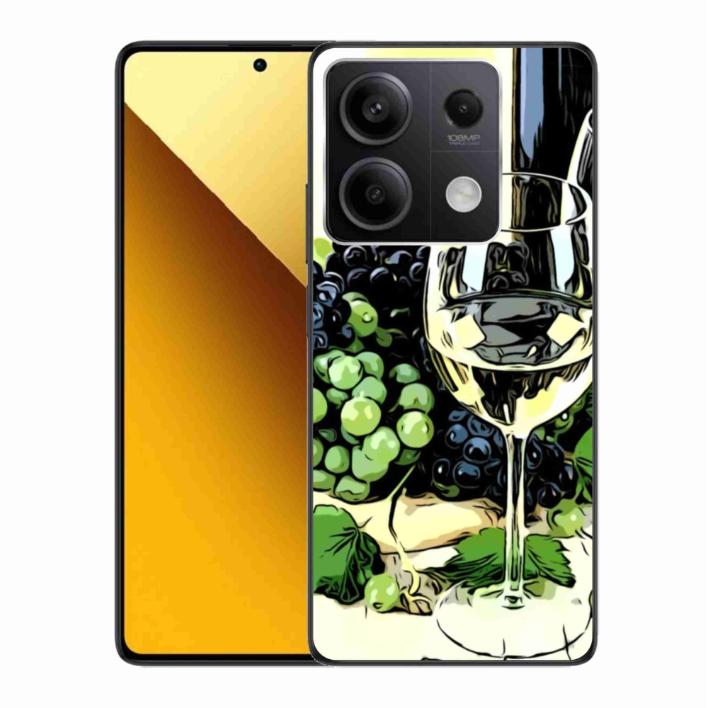 Gelový kryt mmCase na Xiaomi Redmi Note 13 5G - sklenka vína