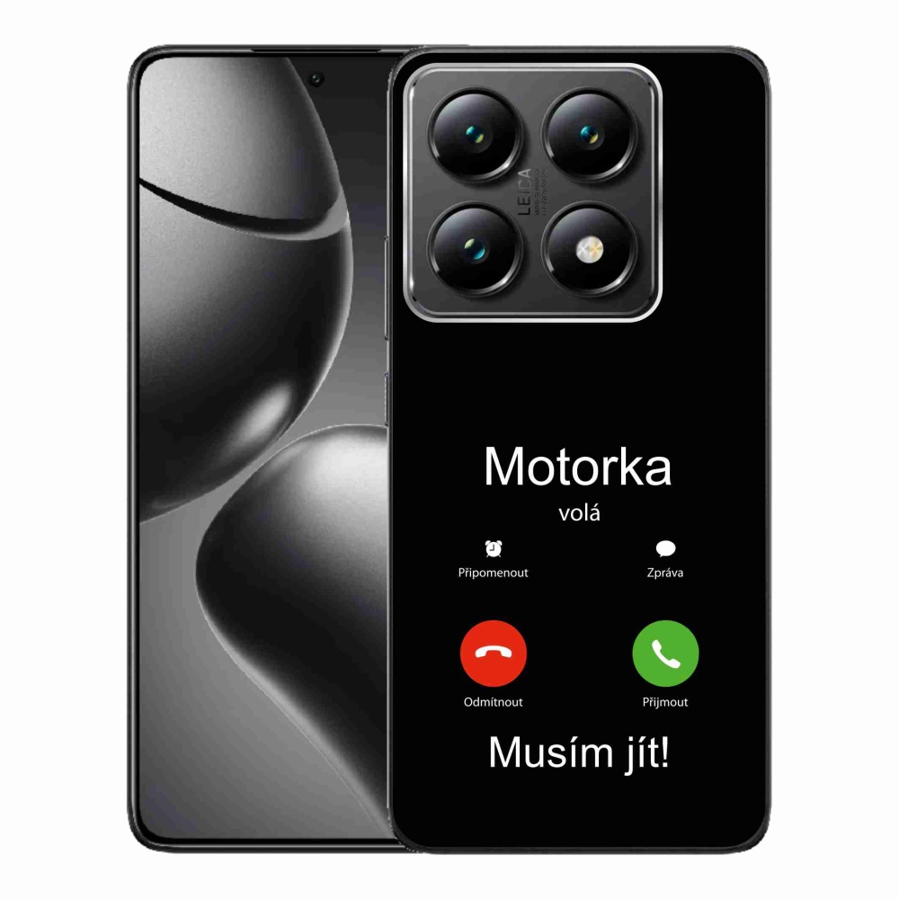 Gelový kryt mmCase na Xiaomi 14T Pro - motorka volá černé pozadí