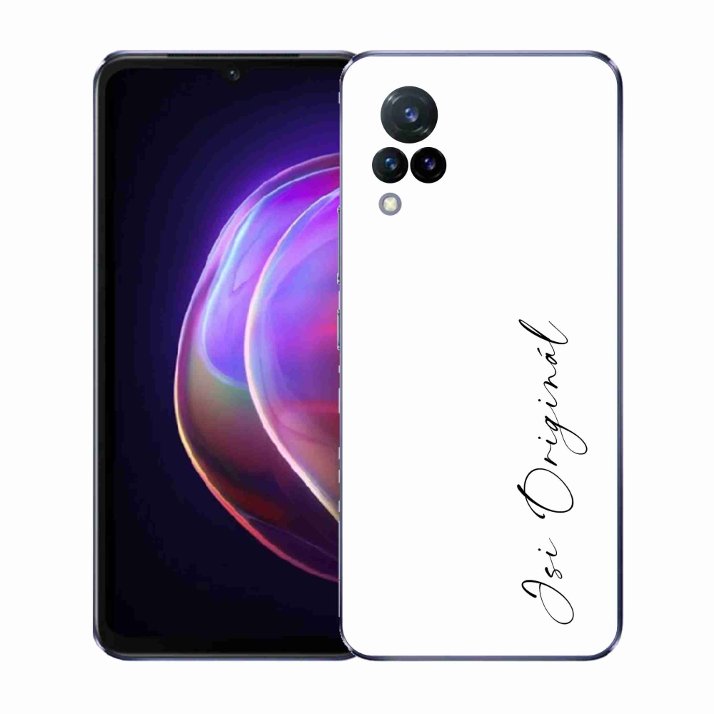 Gelový kryt mmCase na Vivo V21 4G/5G - jsi originál bílé pozadí