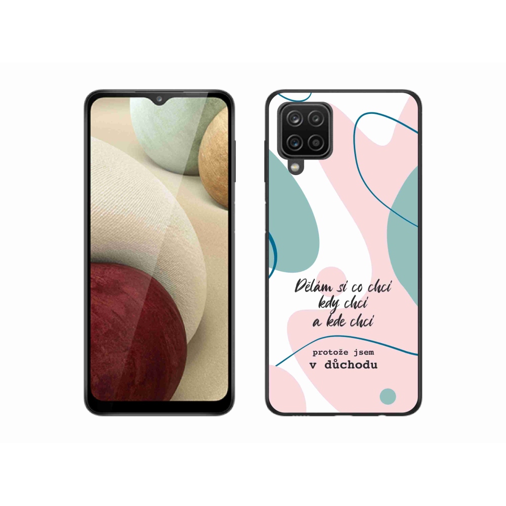 Gelový kryt mmCase na Samsung Galaxy A12 - vtipný text 10 bílé pozadí