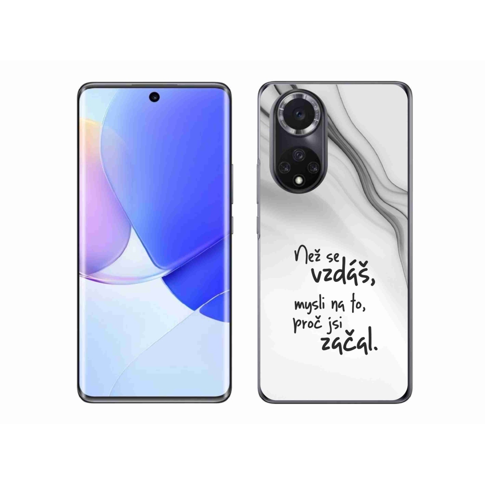 Gelový kryt mmCase na Honor 50 - citát 2 bílé pozadí