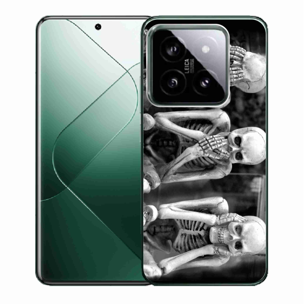 Gelový kryt mmCase na Xiaomi 14 - kostlivci
