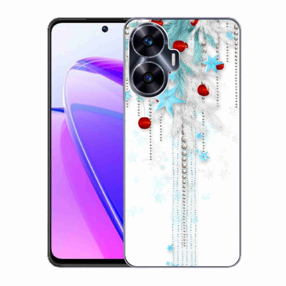 Gelový kryt mmCase na Realme C55 - vánoční ozdoby