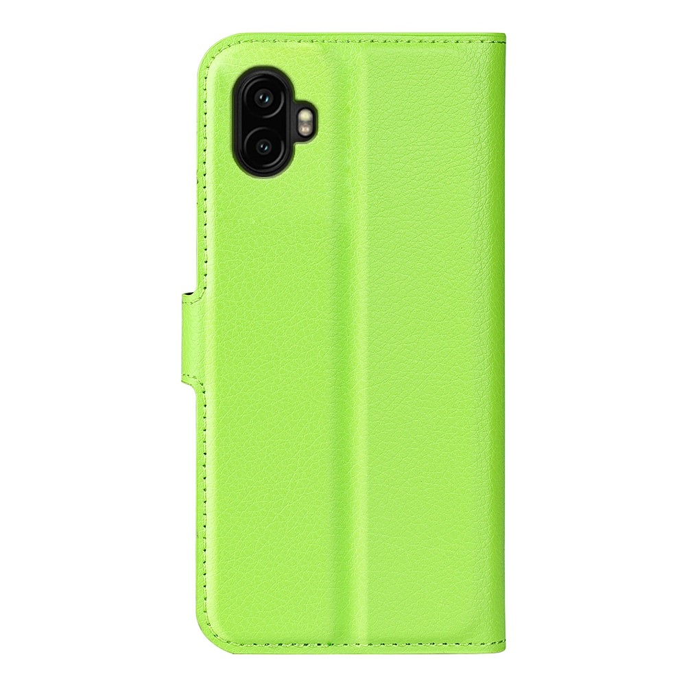 Litchi knížkové pouzdro na Samsung Galaxy Xcover 7 Pro - zelené